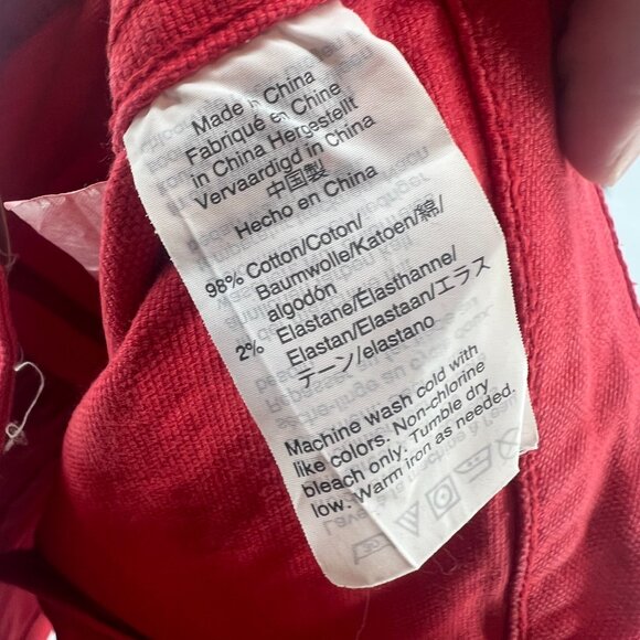 Madewell Red High Rise Cotton Shorts Women's 26 - Picture 4 of 4